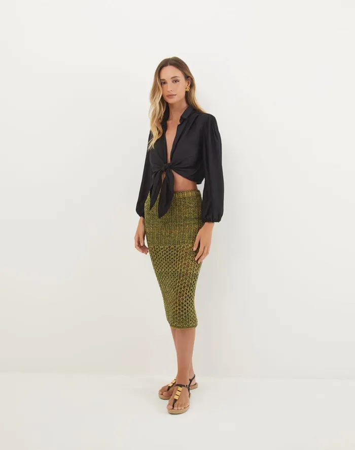 Women ViX Paula Hermanny Tops Erica Blouse 8211 Black