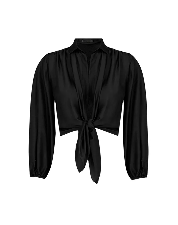 Women ViX Paula Hermanny Tops Erica Blouse 8211 Black
