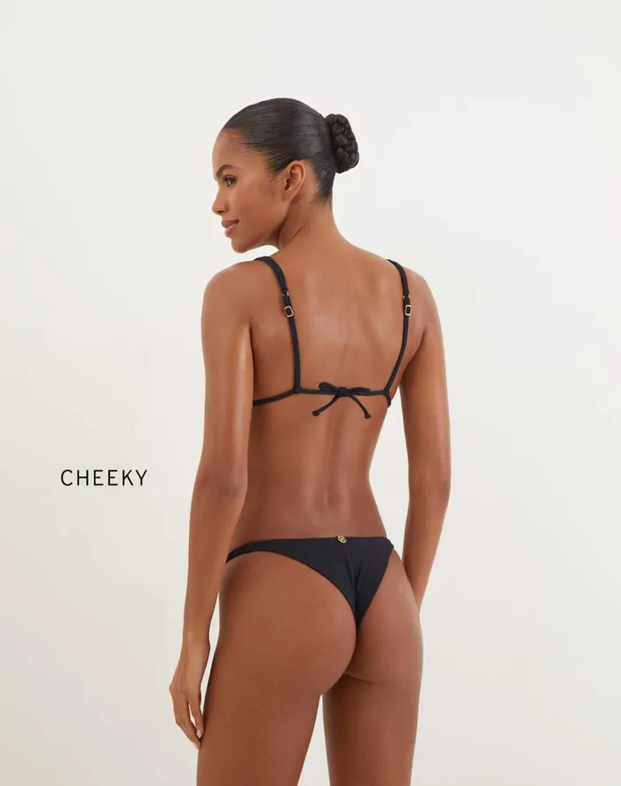 Women ViX Paula Hermanny Tops Firenze Callie Parallel Tri Top 8211 Black