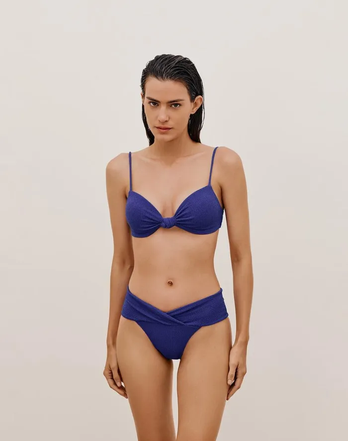 Women ViX Paula Hermanny Tops Firenze Erin Knot Top 8211 Lazuli