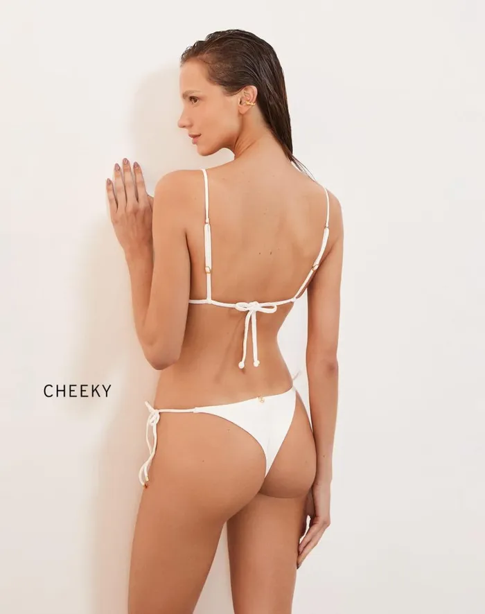 Women ViX Paula Hermanny Tops Firenze Lou Parallel Tri Top 8211 White