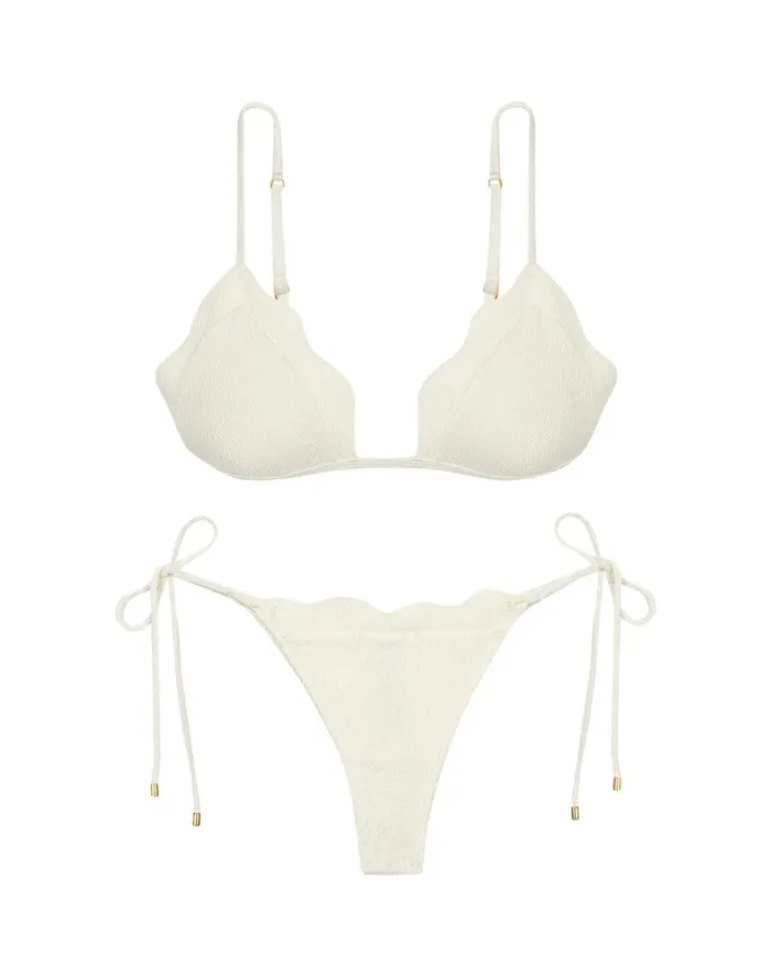 Women ViX Paula Hermanny Tops Firenze Lou Parallel Tri Top 8211 White