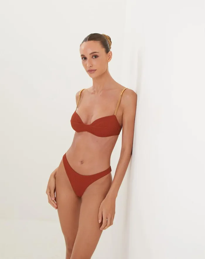 Women ViX Paula Hermanny Tops Firenze Mandy Amelia Top 8211 Redwood