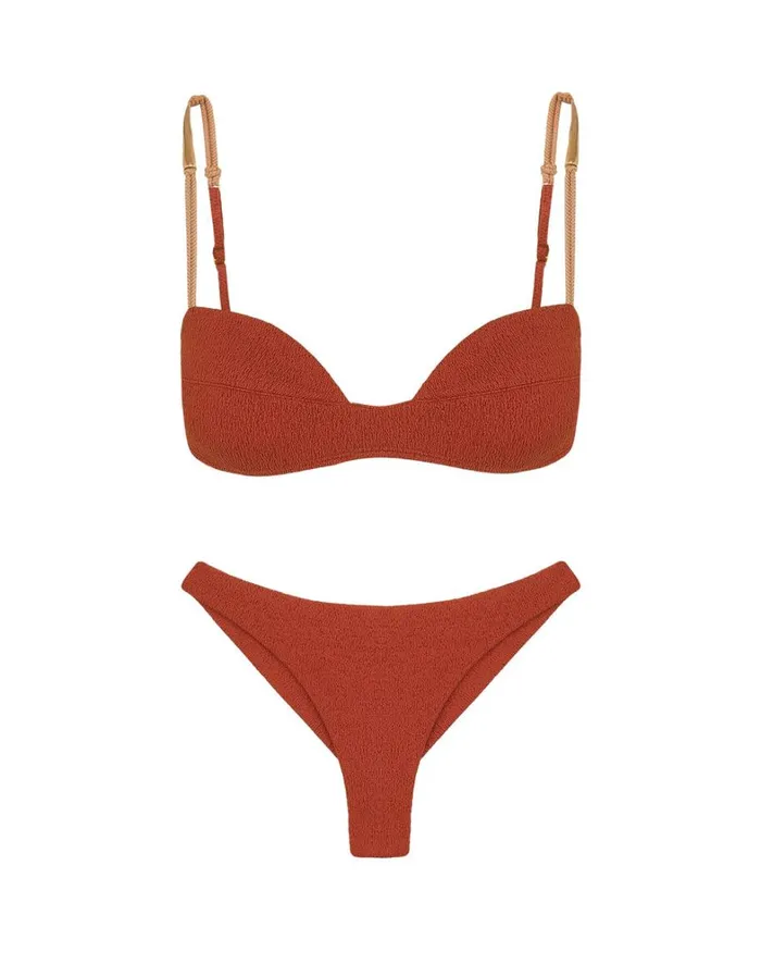 Women ViX Paula Hermanny Tops Firenze Mandy Amelia Top 8211 Redwood