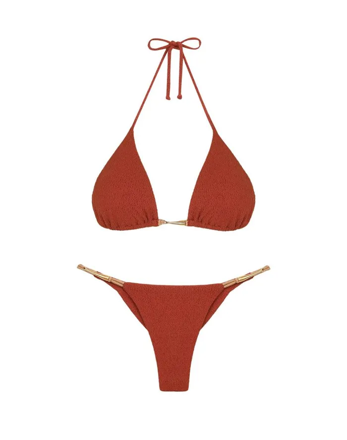 Women ViX Paula Hermanny Tops Firenze Mandy Tri Top 8211 Redwood
