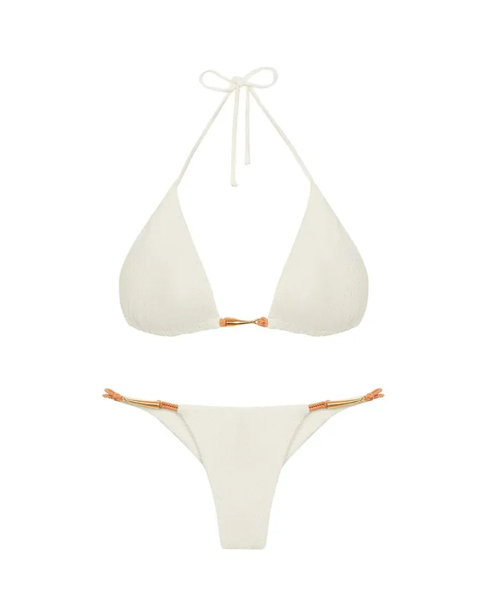 Women ViX Paula Hermanny Tops Firenze Mandy Tri Top 8211 White