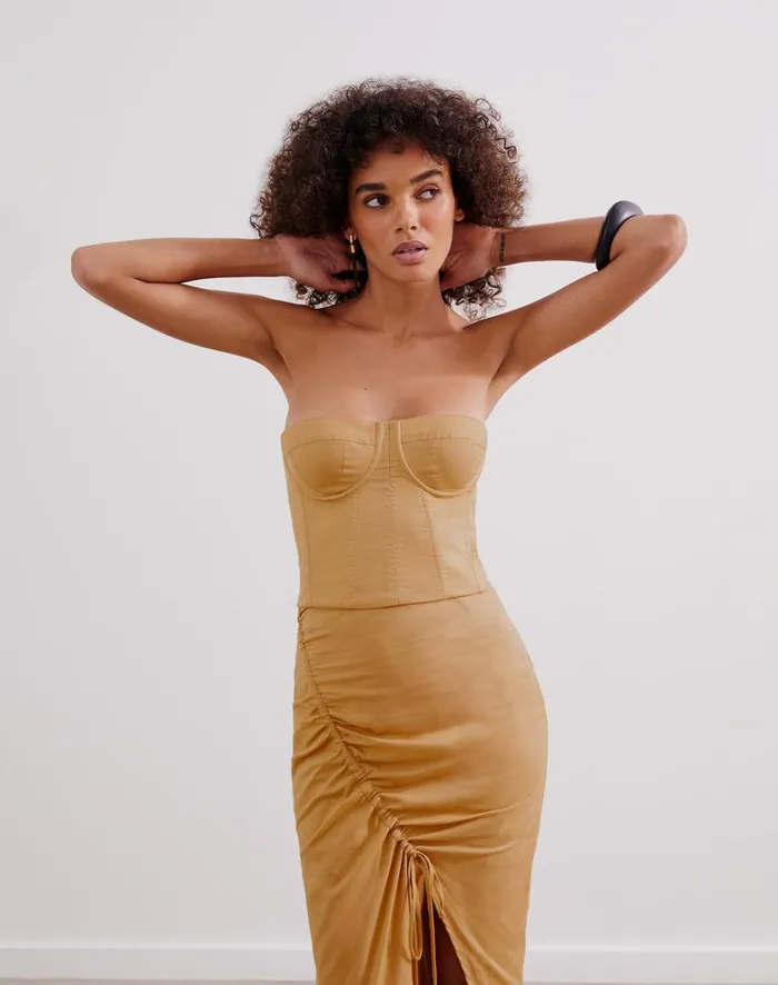 Women ViX Paula Hermanny Tops Inara Top 8211 Walnut