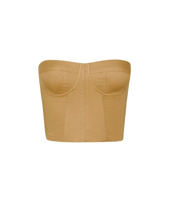 Women ViX Paula Hermanny Tops Inara Top 8211 Walnut