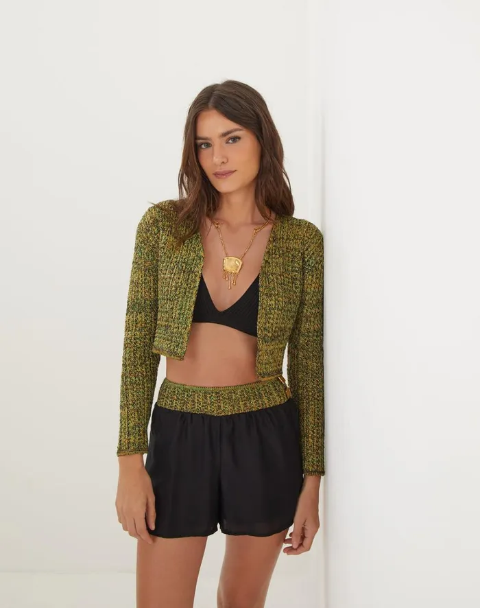 Women ViX Paula Hermanny Tops Knit Aria Sweater 8211 Green