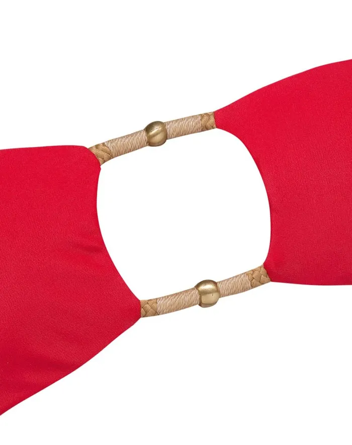 Women ViX Paula Hermanny Tops Layla Bandeau Top 8211 Red Poppy