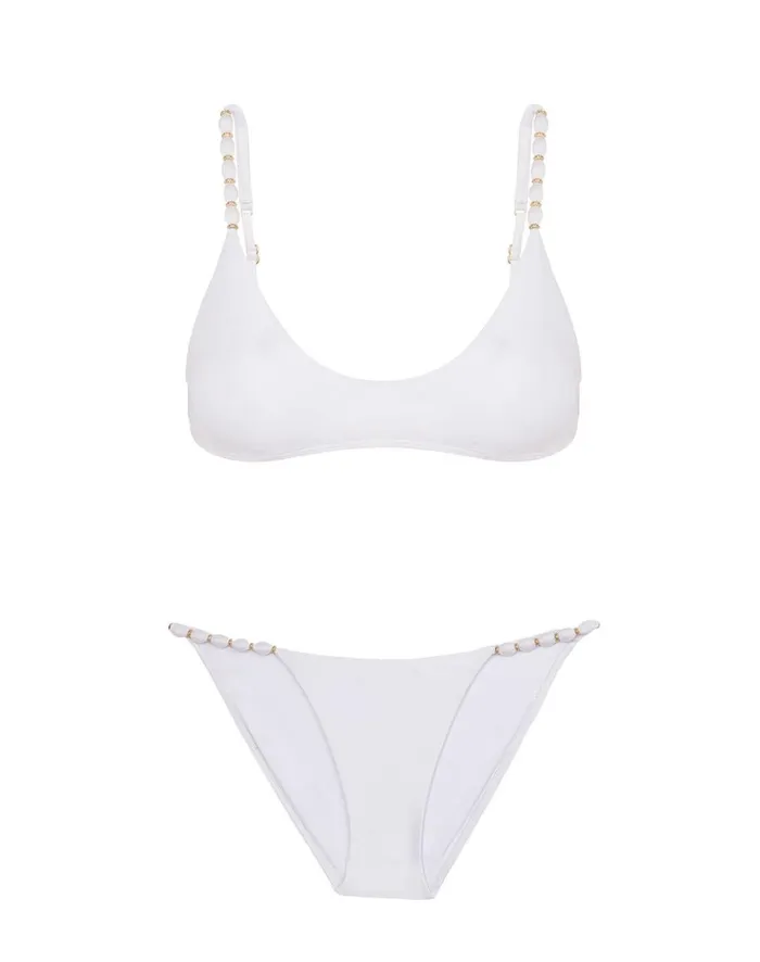 Women ViX Paula Hermanny Tops Li Beads Top 8211 White
