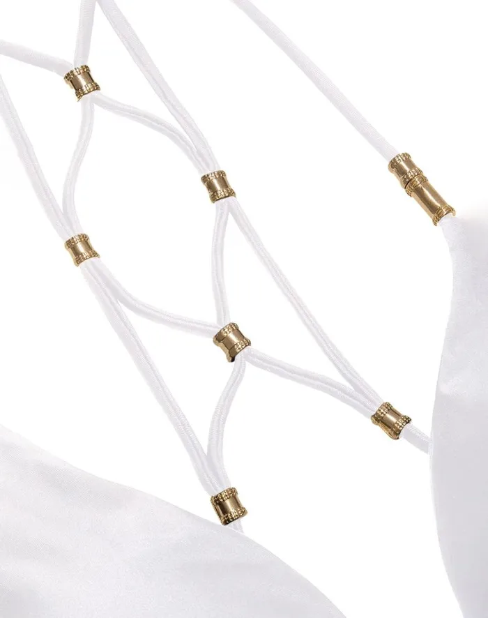 Women ViX Paula Hermanny Tops Lucy Triangle Top 8211 White