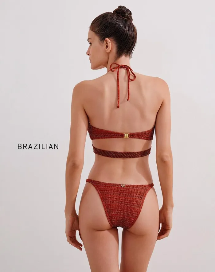 Women ViX Paula Hermanny Tops Mesh Gi Top 8211 Brick