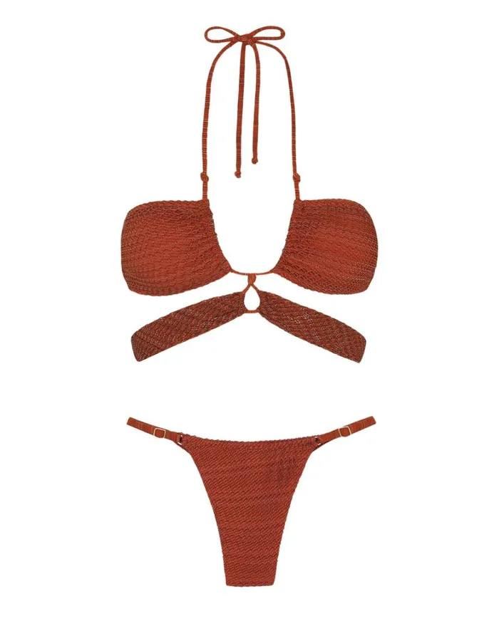 Women ViX Paula Hermanny Tops Mesh Gi Top 8211 Brick