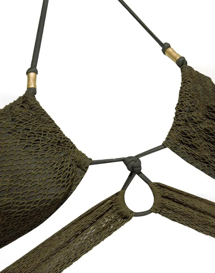Women ViX Paula Hermanny Tops Mesh Ruth Gi Top 8211 Evergreen