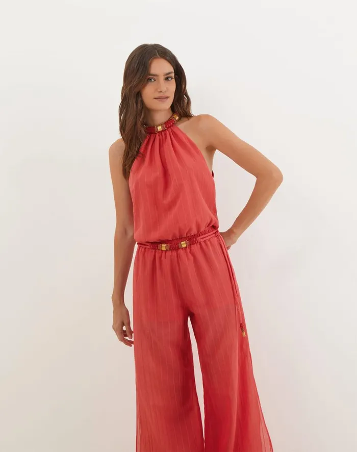 Women ViX Paula Hermanny Tops Sally Blouse 8211 Raspberry