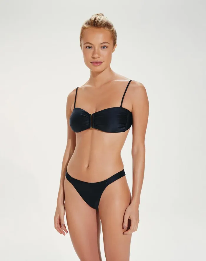 Women ViX Paula Hermanny Tops Square Bandeau Top 8211 Black