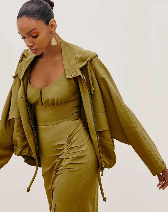 Women ViX Paula Hermanny Tops Yoko Jacket 8211 Avocado