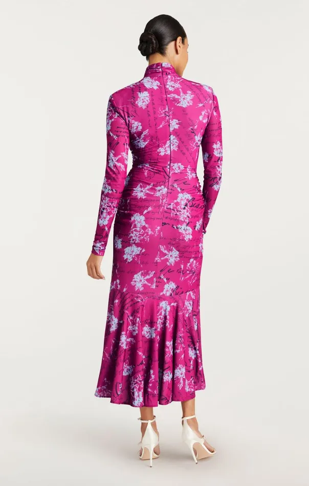 Women Warm Carnation Johnson Dress Plumradishmulti Cinq Sept Midi