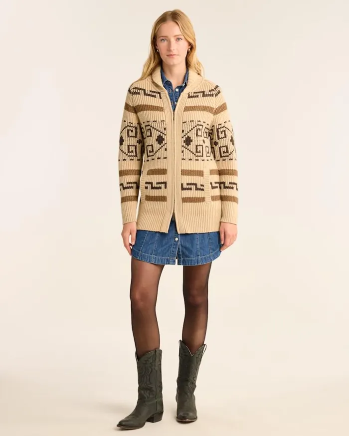 Women WESTERLEY CARDIGAN Greyblack Pendleton Sweaters