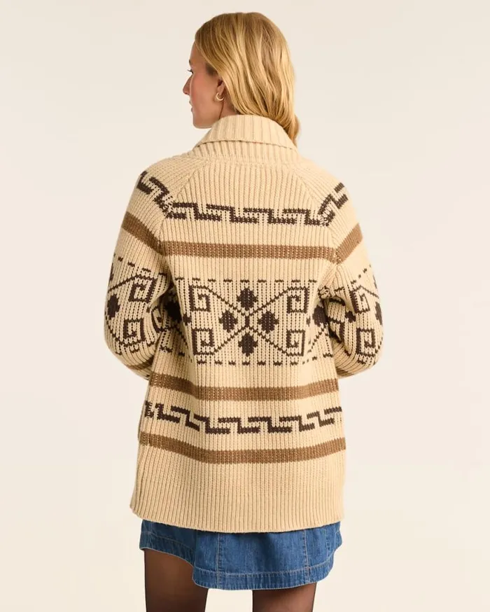 Women WESTERLEY CARDIGAN Greyblack Pendleton Sweaters