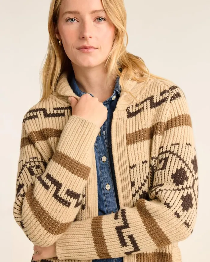 Women WESTERLEY CARDIGAN Greyblack Pendleton Sweaters