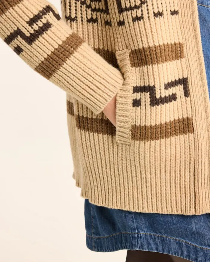 Women WESTERLEY CARDIGAN Greyblack Pendleton Sweaters
