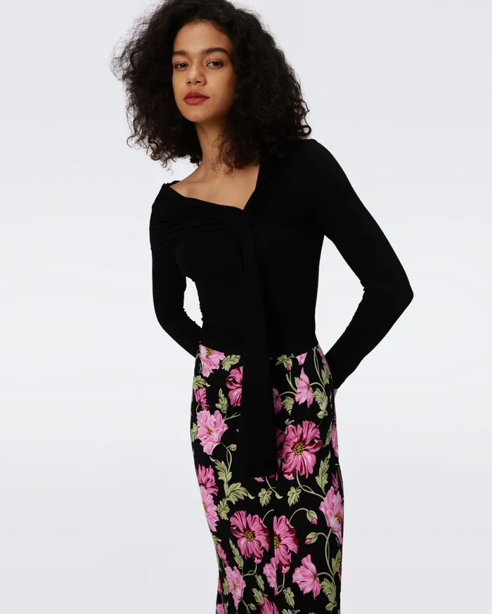 Women Whitley Skirt Hendrix Floral Pink DVF Skirts