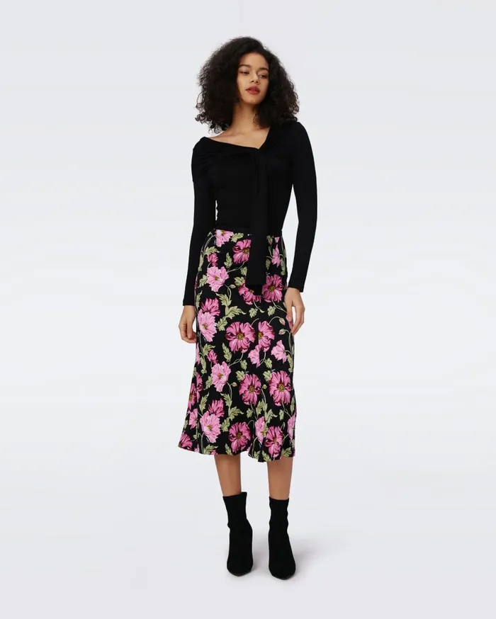 Women Whitley Skirt Hendrix Floral Pink DVF Skirts