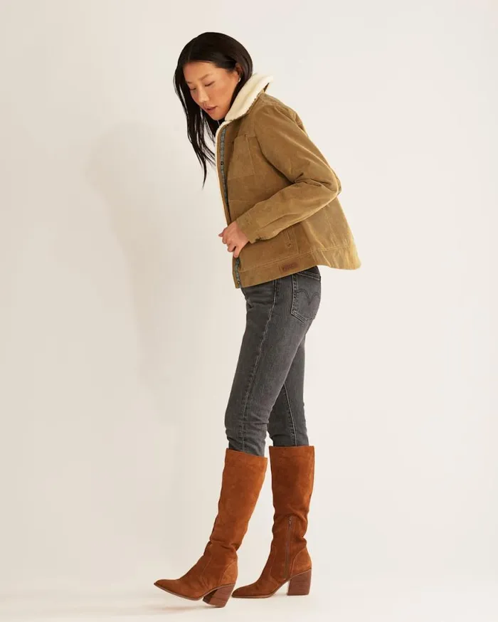 Women WIND RIVER CORDUROY TRUCKER JACKET Saddle Pendleton Jackets and Coats