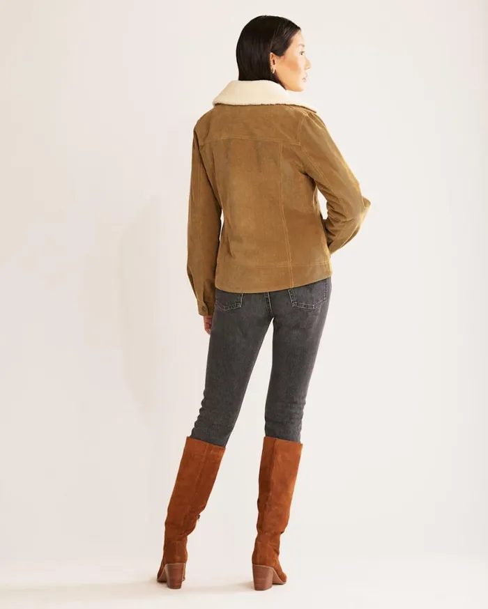 Women WIND RIVER CORDUROY TRUCKER JACKET Saddle Pendleton Jackets and Coats