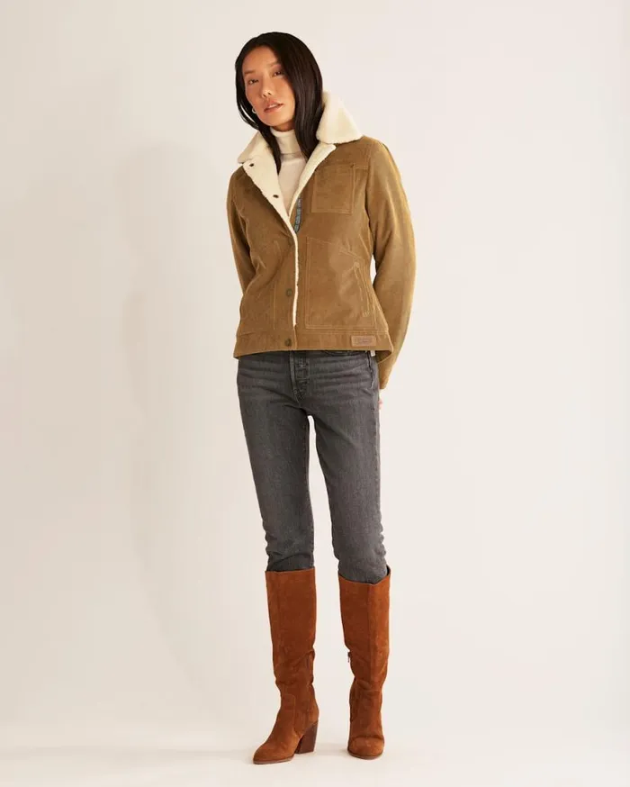 Women WIND RIVER CORDUROY TRUCKER JACKET Saddle Pendleton Jackets and Coats