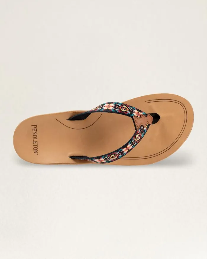 Women WOMENS CARICO LAKE FLIP FLOPS Turquoise Pendleton Shoes and Sandals