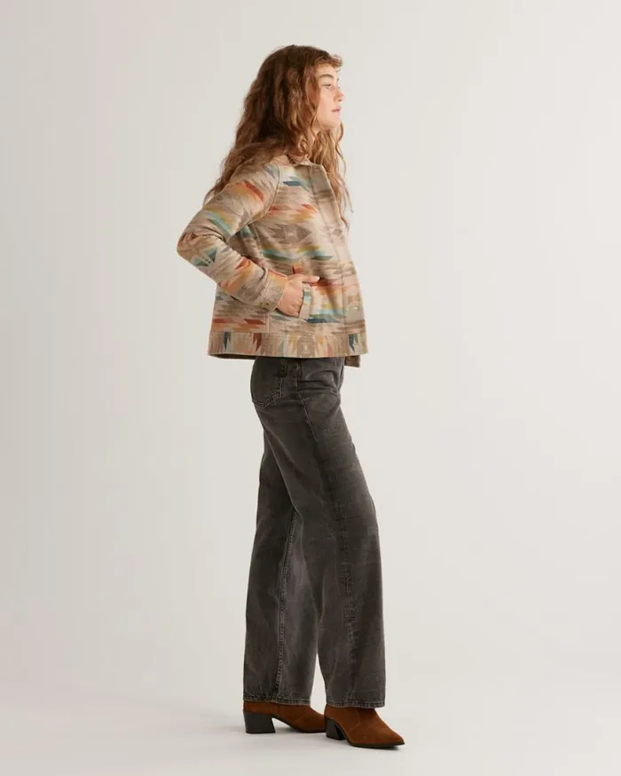 Women WOOL WILLA JACKET Tan Mix Summerland Pendleton Jackets and Coats