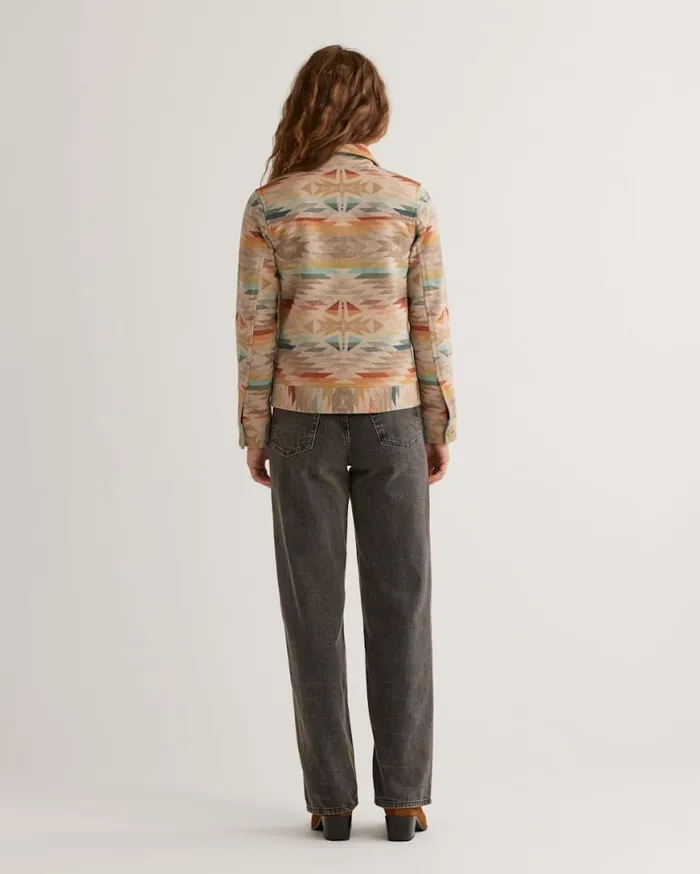 Women WOOL WILLA JACKET Tan Mix Summerland Pendleton Jackets and Coats