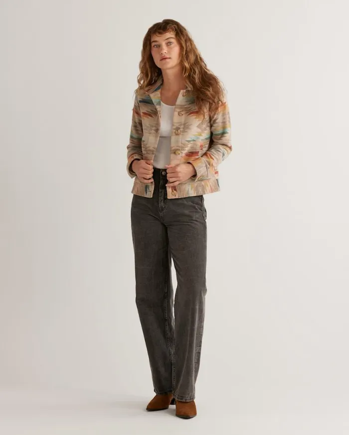 Women WOOL WILLA JACKET Tan Mix Summerland Pendleton Jackets and Coats