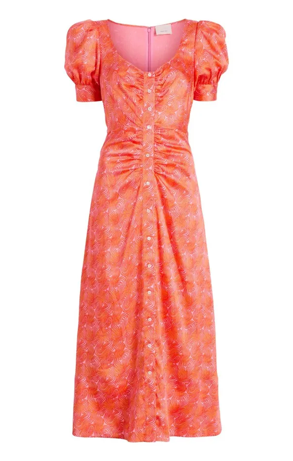 Women Ximena Dress Paleflamingoorange Cinq Sept Midi