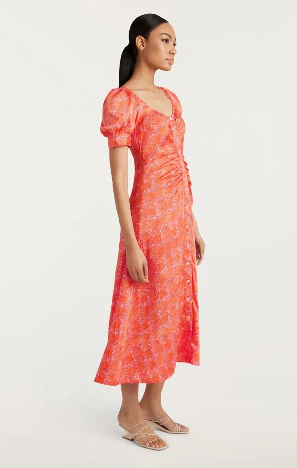 Women Ximena Dress Paleflamingoorange Cinq Sept Midi