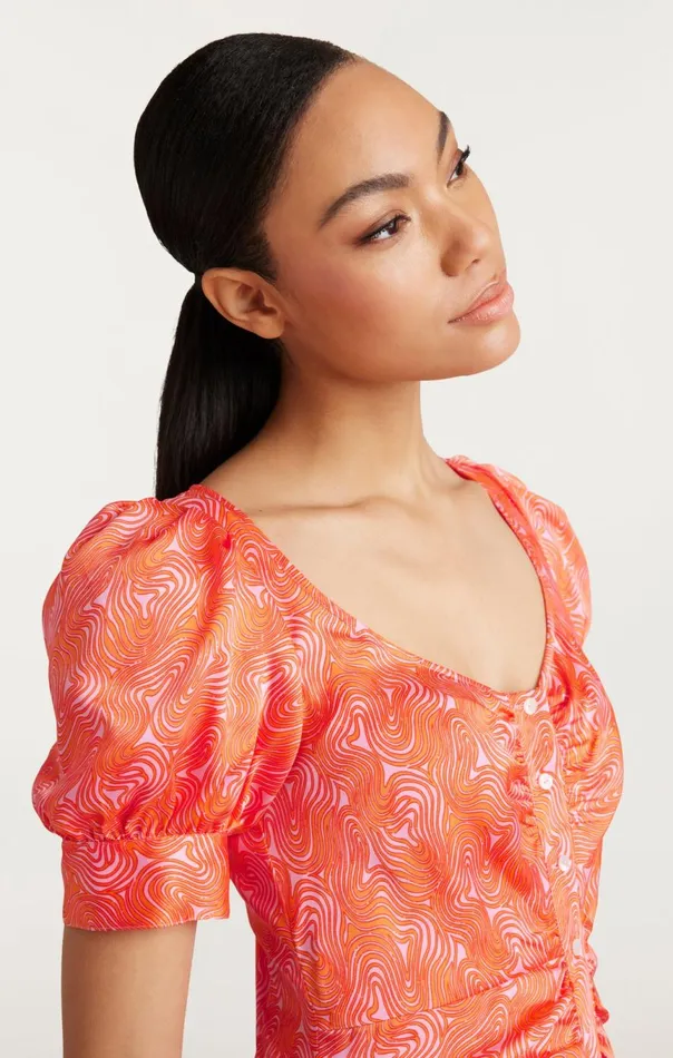 Women Ximena Dress Paleflamingoorange Cinq Sept Midi