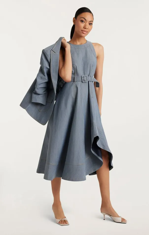 Women Zelda Dress Lightindigo Cinq Sept Midi