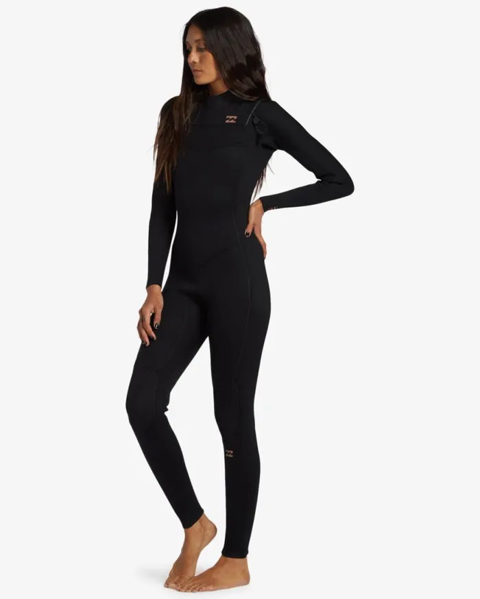 Womens 32mm Foil Chest Zip Wetsuit Black Billabong Wetsuits Womens 32mm Foil Chest Zip Wetsuit Black Billabong Wetsuits