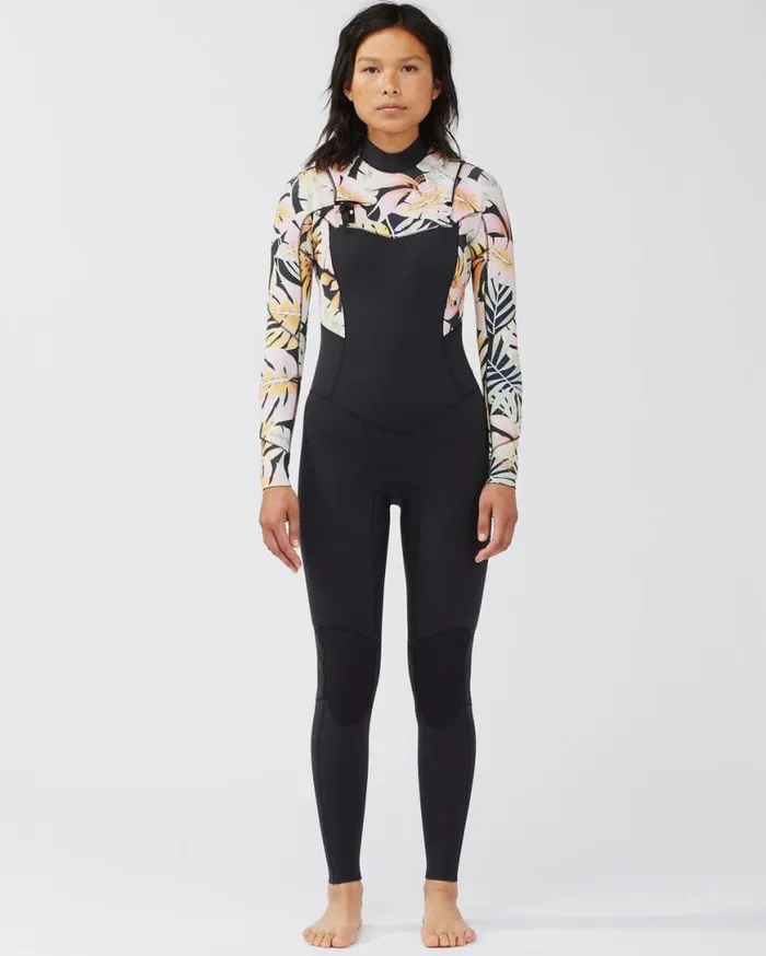 Womens 43 Salty Dayz Chest Zip Full Wetsuit Paradise Black Billabong Wetsuits Womens 43 Salty Dayz Chest Zip Full Wetsuit Paradise Black Billabong Wetsuits
