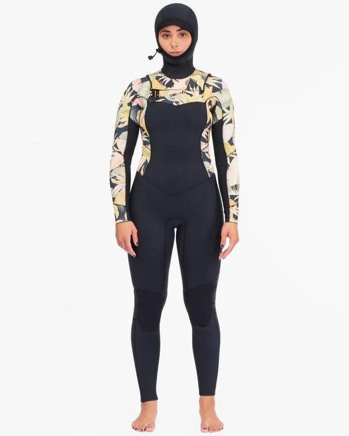 Womens 43 Salty Dayz Hooded Full Wetsuit Jungle Night Billabong Wetsuits