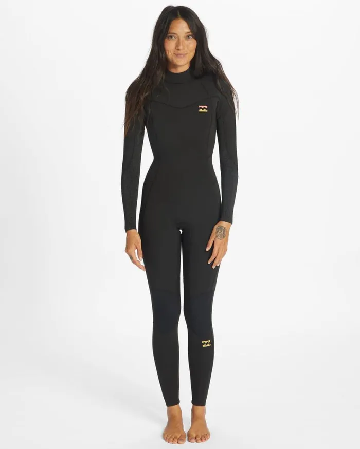 Womens 43 Synergy Back Zip Full Wetsuit Wild Black Billabong Wetsuits