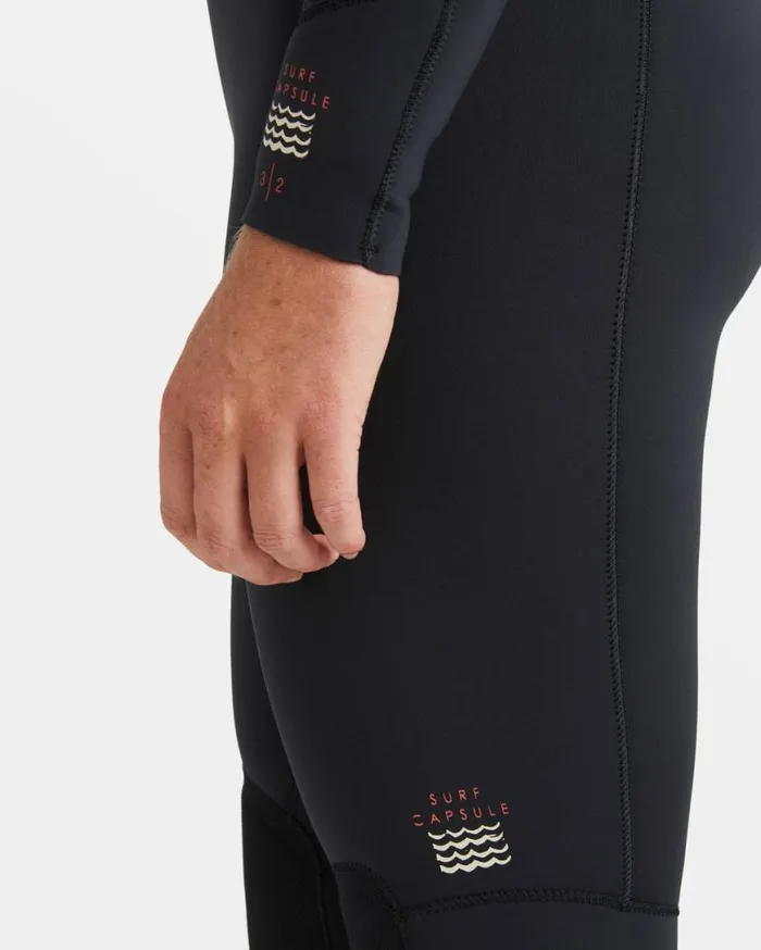 Womens 43mm Salty Dayz Natural Chest Zip Wetsuit Black Billabong Wetsuits