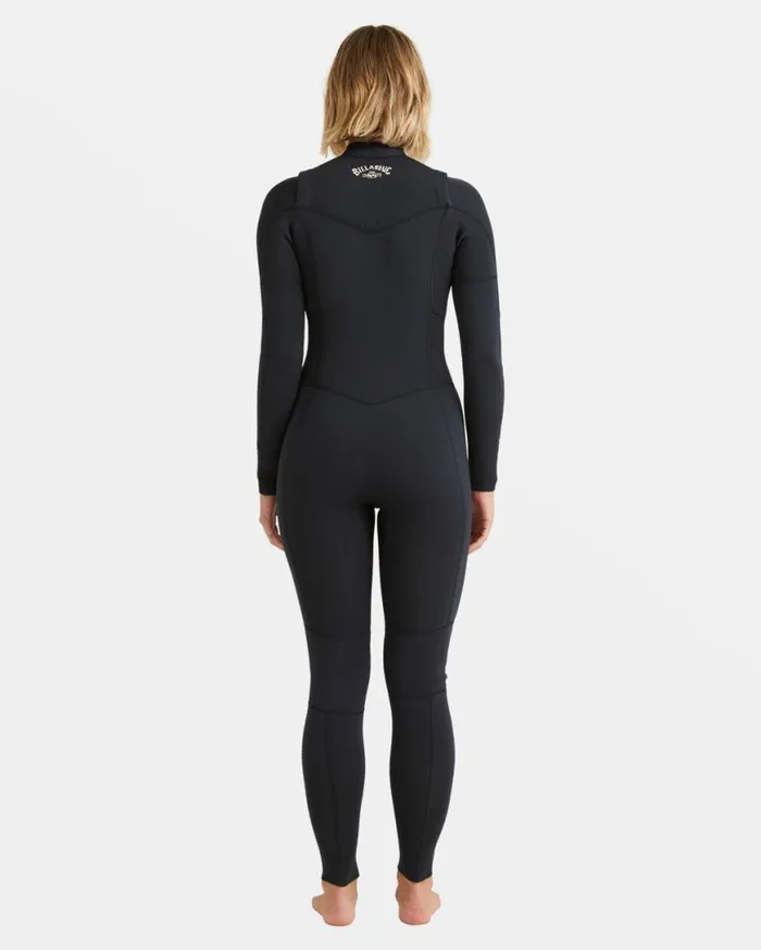 Womens 43mm Salty Dayz Natural Chest Zip Wetsuit Black Billabong Wetsuits