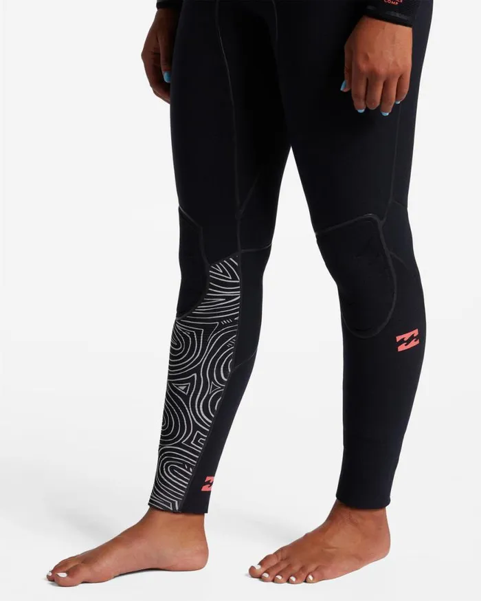 Womens 54 Furnace Chest Zip Hooded Wetsuit Midnight Trails Billabong Wetsuits