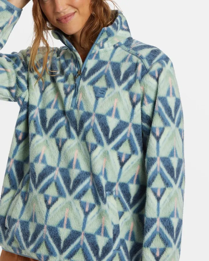Womens ADiv Boundary Mock 3 HalfZip Pullover Sweatshirt Blue Shadow Billabong Sweatshirts and Fleece Womens ADiv Boundary Mock 3 HalfZip Pullover Sweatshirt Blue Shadow Billabong Sweatshirts and Fleece