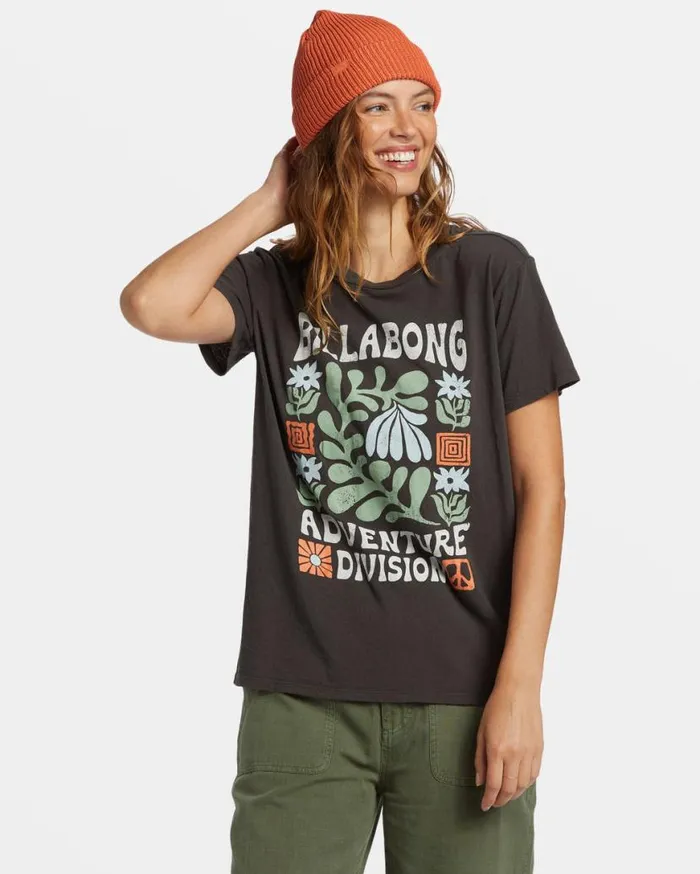 Womens ADiv TShirt Off Black Billabong Graphic Tees and Tanks Womens ADiv TShirt Off Black Billabong Graphic Tees and Tanks