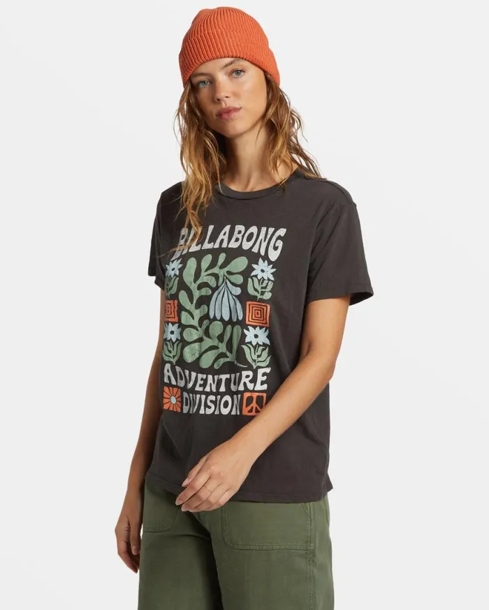 Womens ADiv TShirt Off Black Billabong Graphic Tees and Tanks Womens ADiv TShirt Off Black Billabong Graphic Tees and Tanks